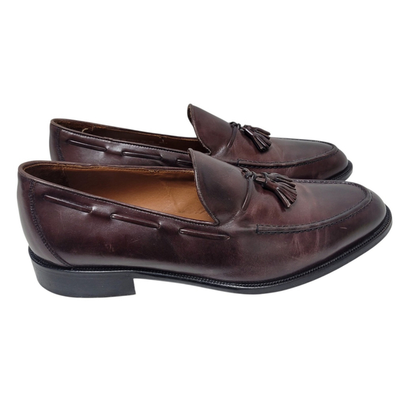 BOSTONIAN Tassel Genuine Leather Burgundy Loafer Dress Shoes #28686 Size 10M main image 10